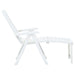 Folding Sun Lounger Plastic White Anipi