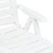 Folding Sun Lounger Plastic White Anipi