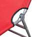 Folding Sun Lounger Powder-coated Steel Red Aoaik