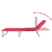 Folding Sun Lounger Powder-coated Steel Red Aoaik