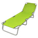 Folding Sun Lounger Powder-coated Steel Apple Green Aoanb