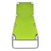 Folding Sun Lounger Powder-coated Steel Apple Green Aoanb