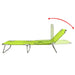 Folding Sun Lounger Powder-coated Steel Apple Green Aoanb