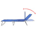 Folding Sun Lounger Powder-coated Steel Blue Aoaii