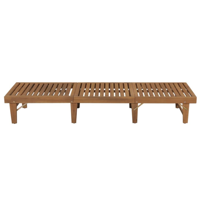 Folding Sun Lounger Solid Acacia Wood Aaxpt