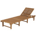 Folding Sun Lounger Solid Acacia Wood Aaxpt