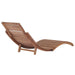 Folding Sun Lounger Solid Teak Wood Aalll