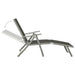 Folding Sun Lounger Textilene and Aluminium Black Silver
