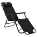 Folding Sun Loungers 2 Pcs with Footrests Steel Black Aatat