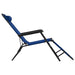 Folding Sun Loungers 2 Pcs with Footrests Steel Blue Aatax