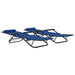 Folding Sun Loungers 2 Pcs with Footrests Steel Blue Aatax