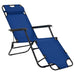 Folding Sun Loungers 2 Pcs with Footrests Steel Blue Aatax