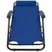 Folding Sun Loungers 2 Pcs with Footrests Steel Blue Aatax
