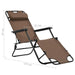 Folding Sun Loungers 2 Pcs with Footrests Steel Brown Aatal