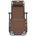 Folding Sun Loungers 2 Pcs with Footrests Steel Brown Aatal