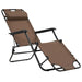 Folding Sun Loungers 2 Pcs with Footrests Steel Brown Aatal