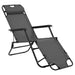 Folding Sun Loungers 2 Pcs with Footrests Steel Grey Aatap