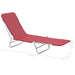 Folding Sun Loungers 2 Pcs Steel and Fabric Red Aatbo
