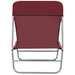 Folding Sun Loungers 2 Pcs Steel and Fabric Red Aatbo