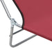 Folding Sun Loungers 2 Pcs Steel and Fabric Red Aatbo