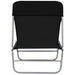 Folding Sun Loungers 2 Pcs Steel and Fabric Black Aatbb