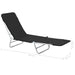 Folding Sun Loungers 2 Pcs Steel and Fabric Black Aatbb