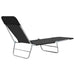 Folding Sun Loungers 2 Pcs Steel and Fabric Black Aatbb
