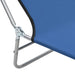Folding Sun Loungers 2 Pcs Steel and Fabric Blue Aaxkk