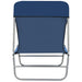 Folding Sun Loungers 2 Pcs Steel and Fabric Blue Aaxkk