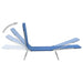 Folding Sun Loungers 2 Pcs Steel and Fabric Blue Aaxkk