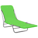 Folding Sun Loungers 2 Pcs Steel and Fabric Green Tobtat