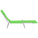 Folding Sun Loungers 2 Pcs Steel and Fabric Green Tobtat