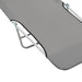 Folding Sun Loungers 2 Pcs Steel and Fabric Grey Aatbx