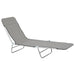 Folding Sun Loungers 2 Pcs Steel and Fabric Grey Aatbx