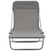 Folding Sun Loungers 2 Pcs Steel and Fabric Grey Aatbx