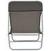 Folding Sun Loungers 2 Pcs Steel and Fabric Grey Aatbx