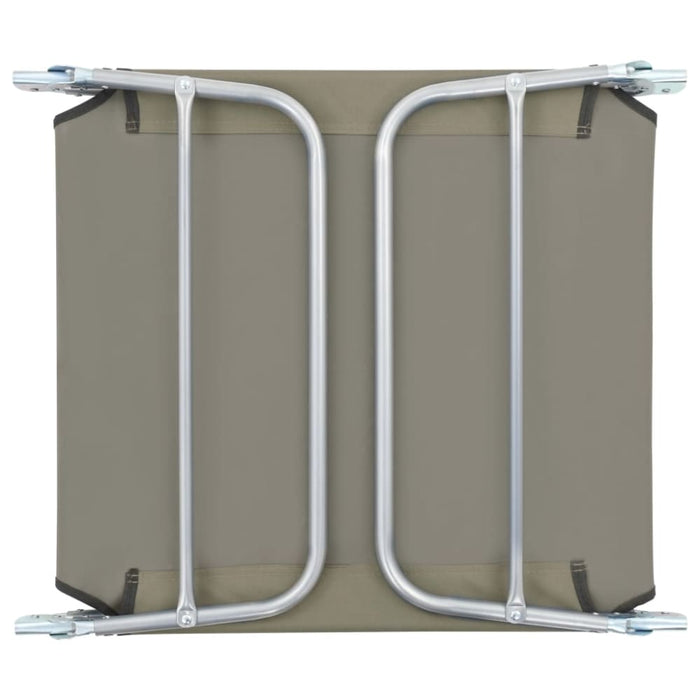 Folding Sun Loungers 2 Pcs Steel and Fabric Taupe Aatbt