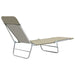 Folding Sun Loungers 2 Pcs Steel and Fabric Taupe Aatbt
