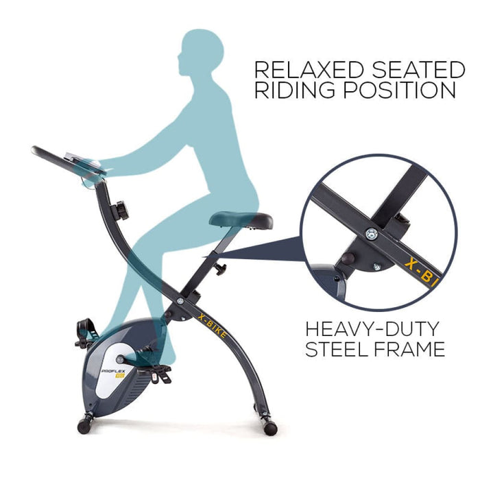 Folding Magnetic Exercise X-bike - Bicycle Cycling Flywheel