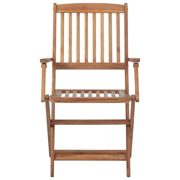 Folding Outdoor Chairs 2 Pcs Solid Acacia Wood Totlbo