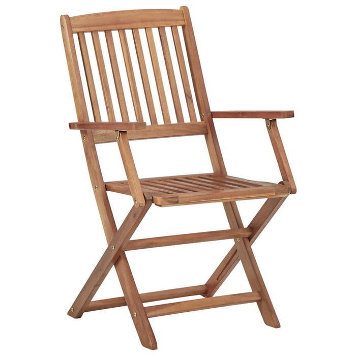 Folding Outdoor Chairs 2 Pcs Solid Acacia Wood Totlbo