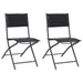 Folding Outdoor Chairs 2 Pcs Steel and Textilene Totbnx