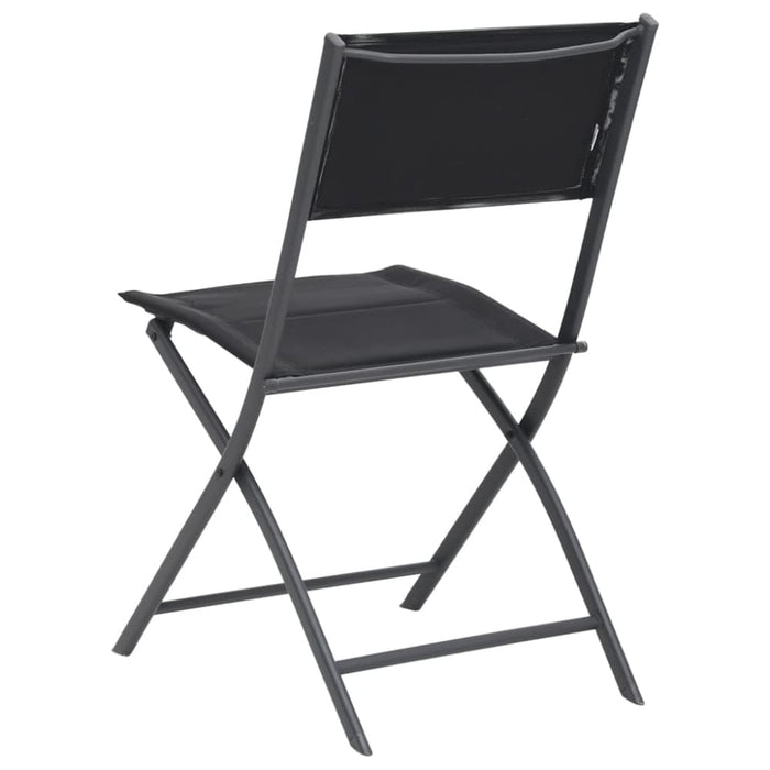 Folding Outdoor Chairs 2 Pcs Steel and Textilene Totbnx