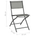 Folding Outdoor Chairs 4 Pcs Grey Steel and Textilene Totbno