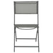 Folding Outdoor Chairs 4 Pcs Grey Steel and Textilene Totbno