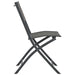 Folding Outdoor Chairs 4 Pcs Grey Steel and Textilene Totbno