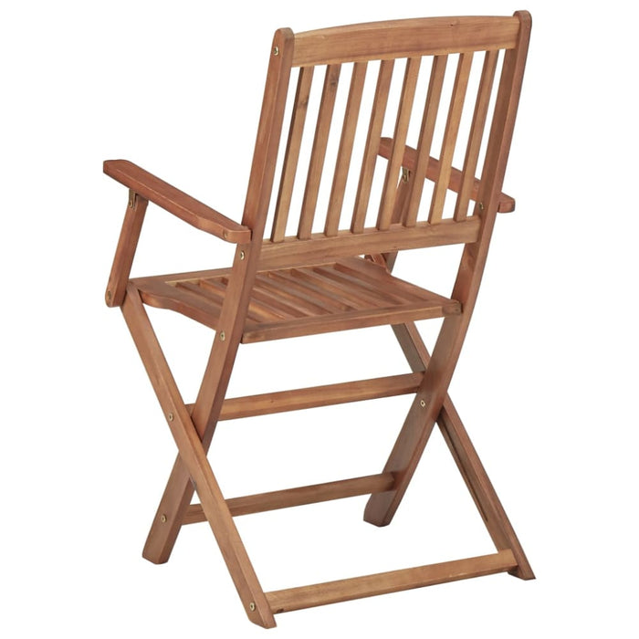 Folding Outdoor Chairs 4 Pcs Solid Acacia Wood Totlbx