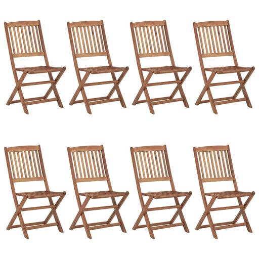 Folding Outdoor Chairs 8 Pcs Solid Acacia Wood Tbiaktk