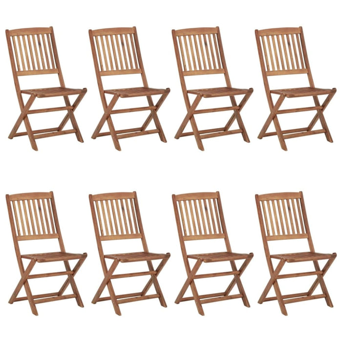 Folding Outdoor Chairs 8 Pcs Solid Acacia Wood Tbiaktk