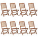 Folding Outdoor Chairs 8 Pcs Solid Acacia Wood Tbiaktk